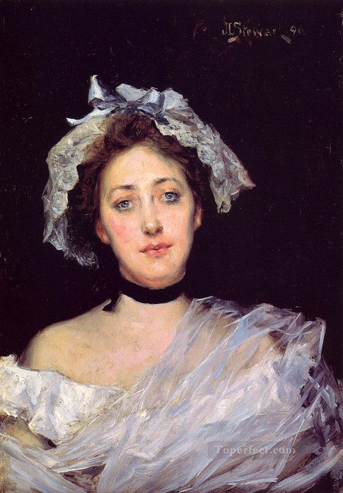 An English Lady women Julius LeBlanc Stewart Oil Paintings